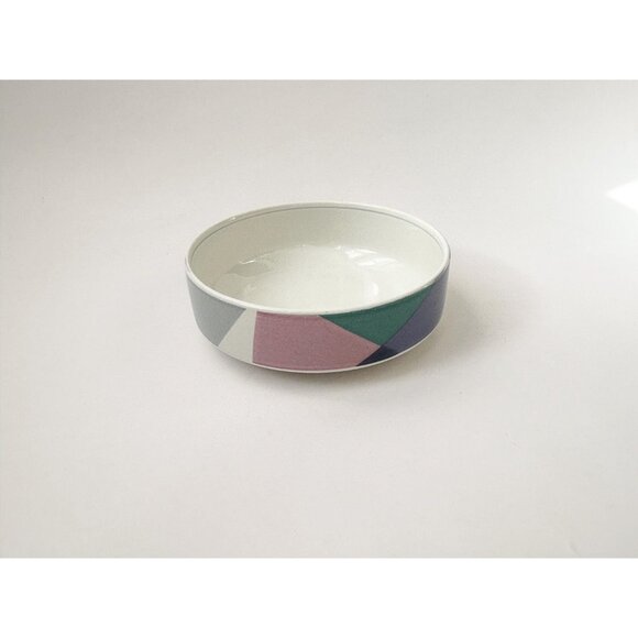 Pastel Multicolor Vintage Tempo Eighty Signed Mikasa Wide Rim Raised 80's Bowl - Picture 4 of 10